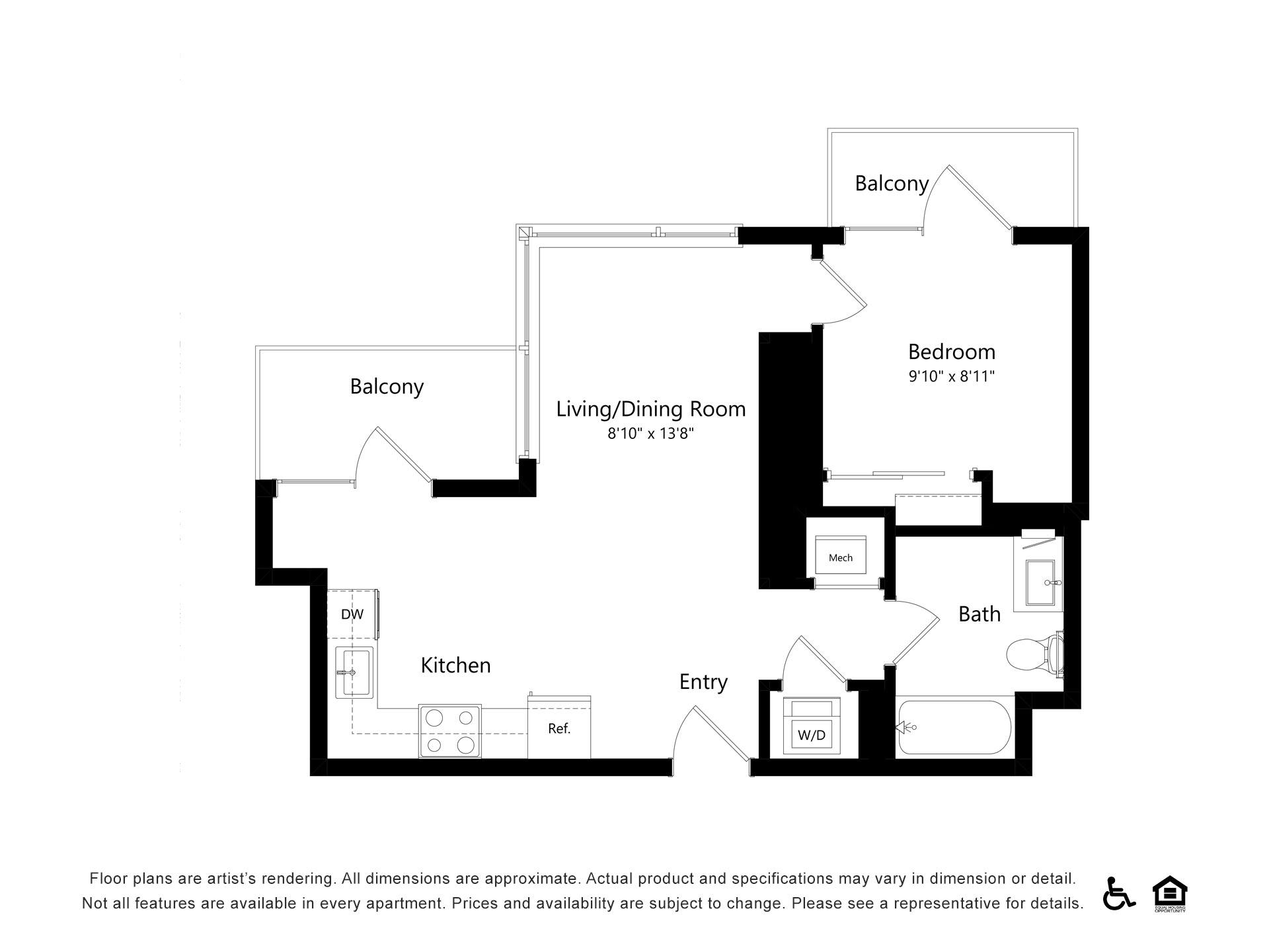Floor plan layout diagram for A20